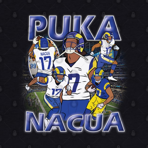 Puka Nacua Vintage by rattraptees